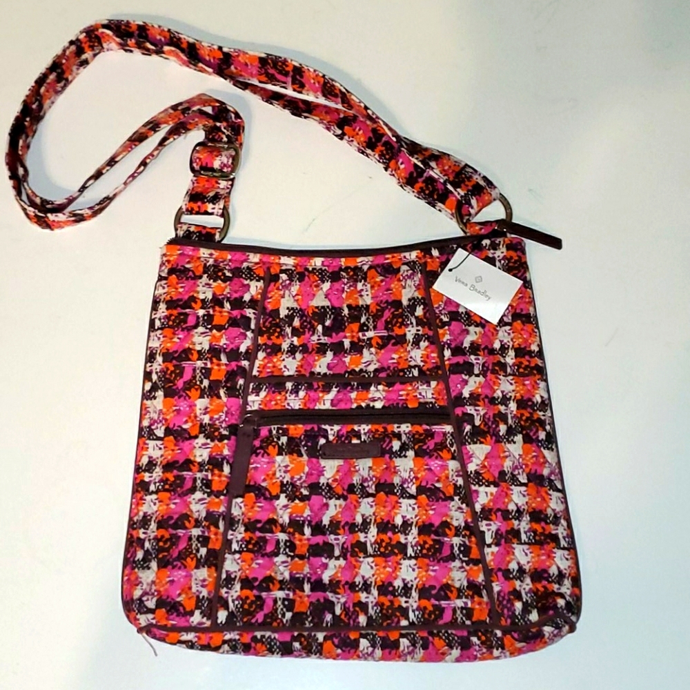 NEW Vera Bradley plaid hipster shoulder bag